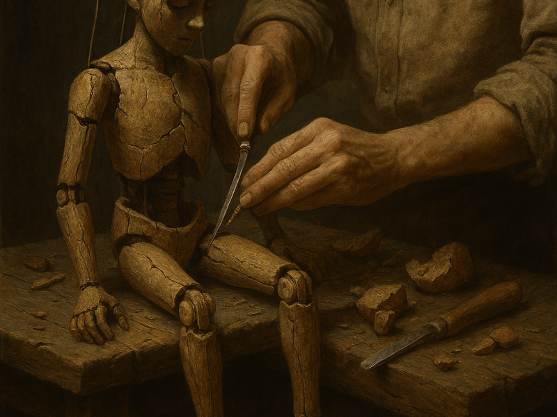 How do you piece back together an old broken&nbsp;marionette?