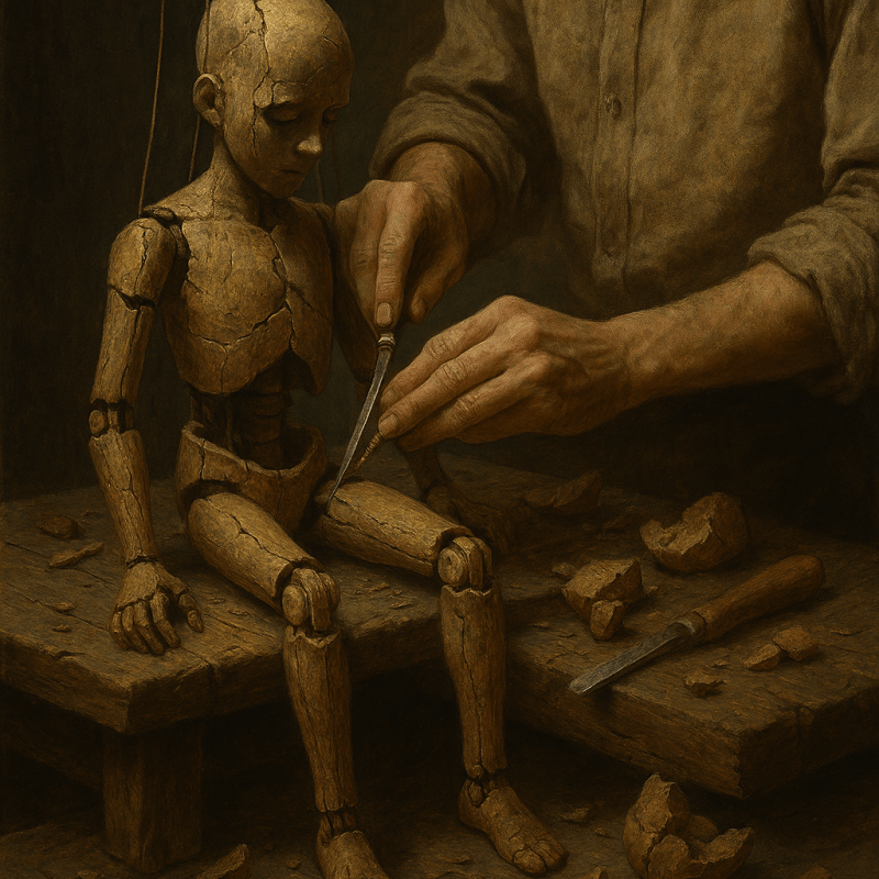 How do you piece back together an old broken&nbsp;marionette?